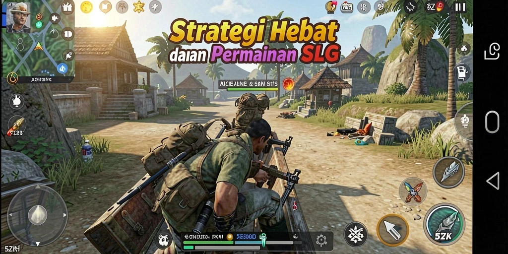 Screenshot gameplay 5ZK menunjukkan strategi pertempuran yang intens dan menarik.