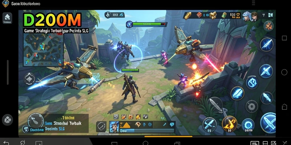 Tampilan gameplay D200M dengan strategi SLG yang mendebarkan.