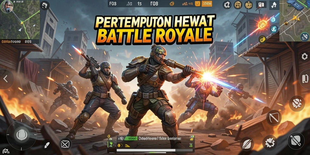 Gambaran gameplay seru dalam pertempuran F08 Battle Royale.