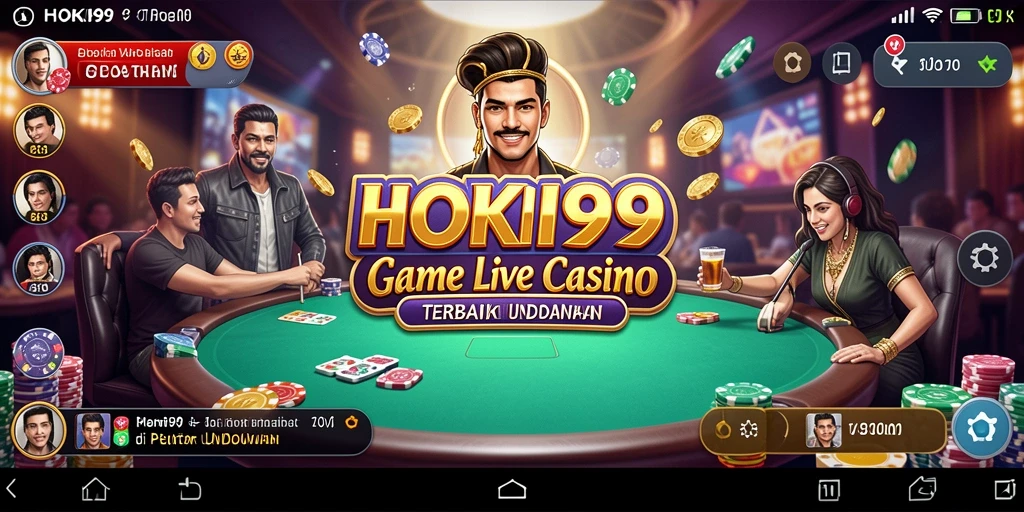 Tampilan gameplay Live Casino HOKI99 yang sangat interaktif dan mengesankan.