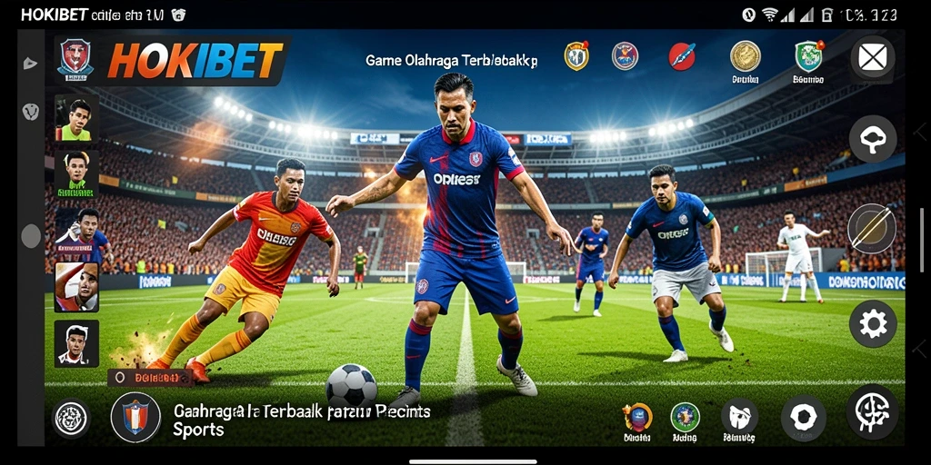Tampilan gameplay HOKIBET menampilkan pertandingan olahraga yang seru dan interaktif.