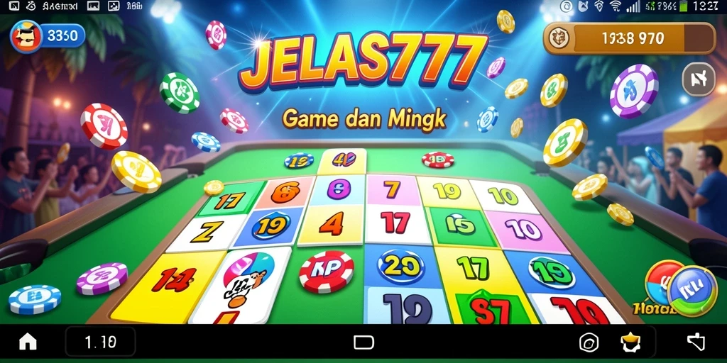 Tampilan gameplay seru dari aplikasi Bingo JELAS777.