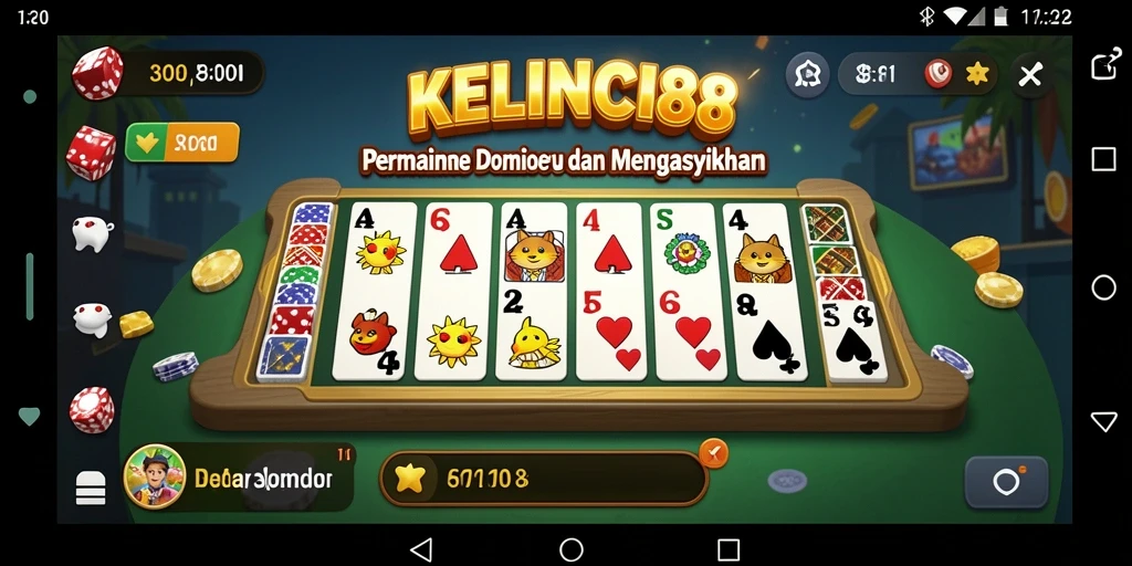 Tampilan gameplay seru dalam KELINCI88 game Domino.