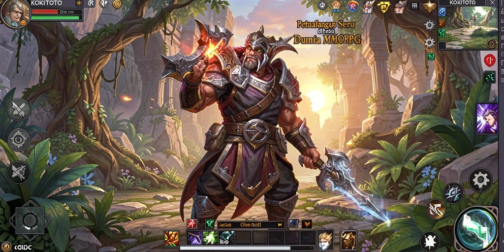 Tampilan gameplay seru KOKITOTO di dunia MMORPG.