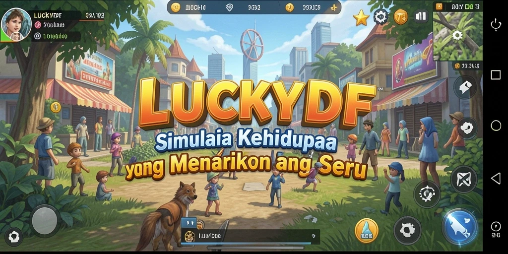 Tampilan gameplay LUCKYDF yang menarik dan interaktif.