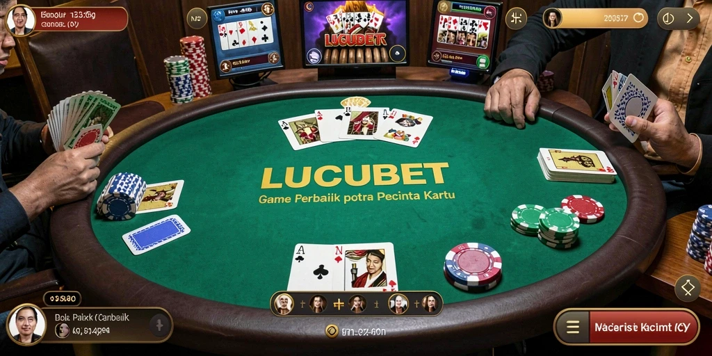 Tampilan gameplay Poker yang seru dan mendebarkan.