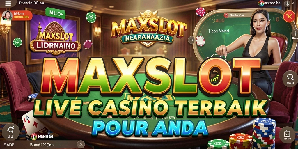 Screenshot gameplay MAXSLOT menampilkan dealer live dalam aksi di meja permainan.