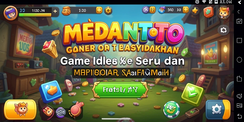 Tampilan gameplay seru di MEDANTOTO dengan karakter-karakter lucu.