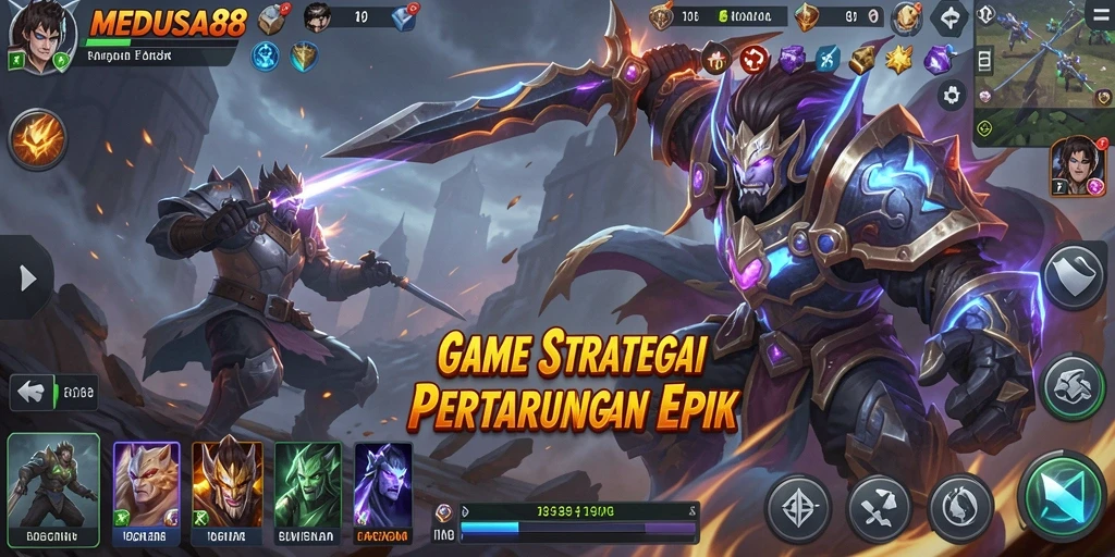 Tampilan menarik dari gameplay MEDUSA88 yang menampilkan strategi epik.