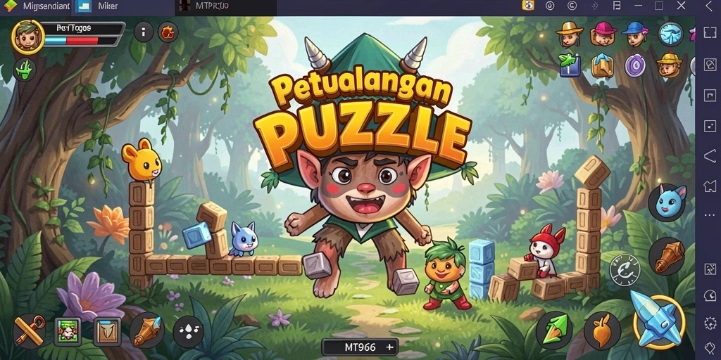 Screenshot gameplay MT966 yang menampilkan teka-teki eksploratif.