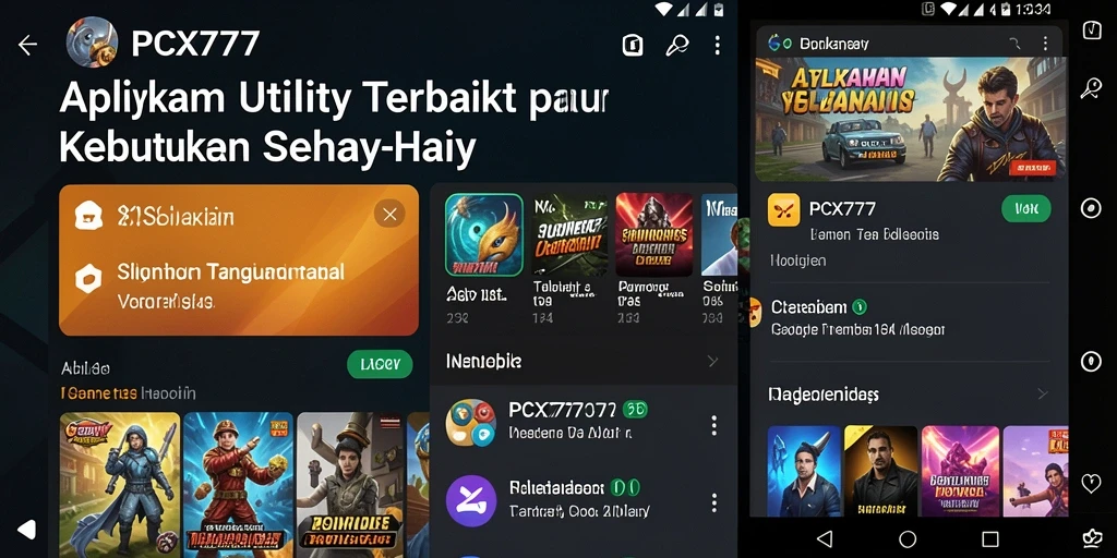 Tampilan antarmuka utama aplikasi Utility PCX777 yang modern dan menarik.