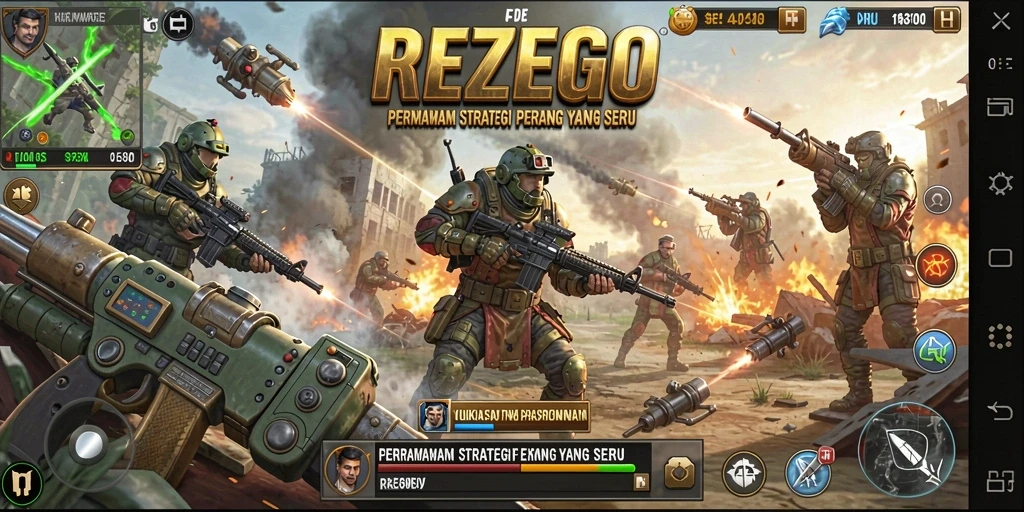 Tampilan menarik dari gameplay SLG di REZEGO.