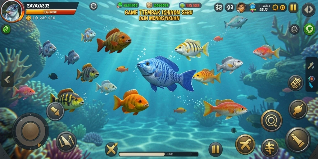 Screenshot gameplay SAVAYA303 yang menarik saat menembak ikan.
