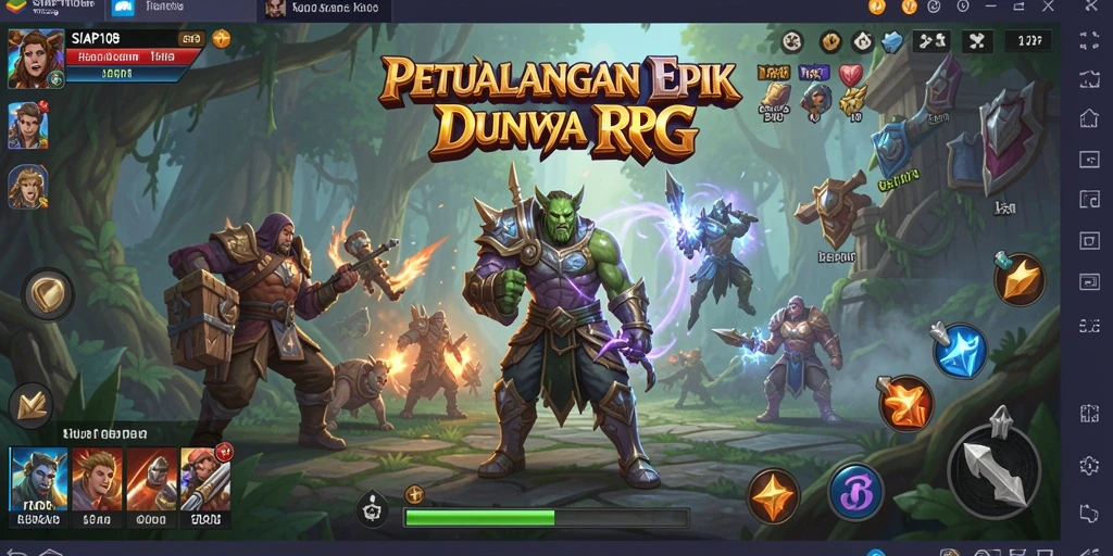 Screenshot SIAP108 menampilkan aksi epik dalam pertarungan RPG.