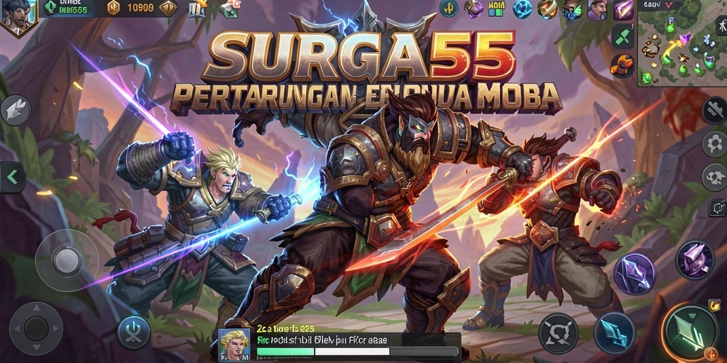Tampilan gameplay seru dan mendebarkan dalam SURGA55.