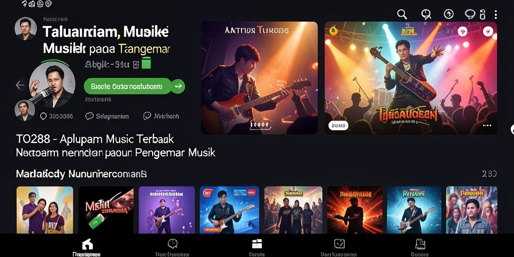 Tampilan gameplay TO288 yang menampilkan berbagai fitur musik