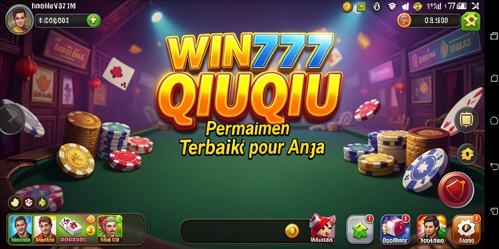 Screenshot utama WIN777 menampilkan gameplay QiuQiu yang menarik.