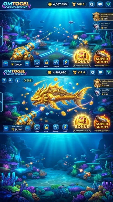 Tampilan antarmuka utama aplikasi omtogel.